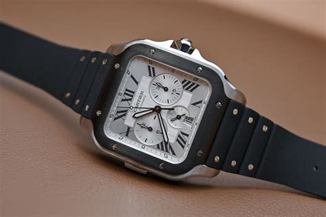 cartier de santos chronograph|cartier santos chronograph review.